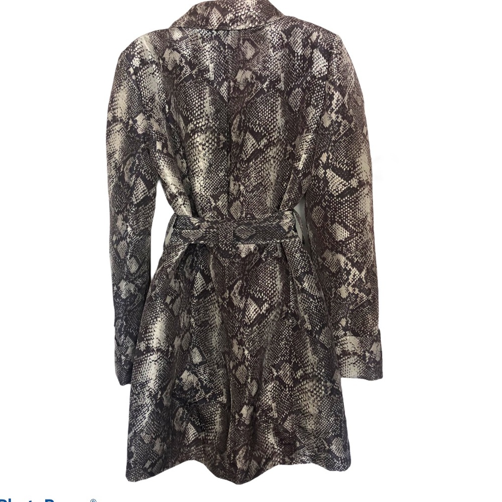 Inc Python Print Trench Coat - Size Medium - image 2
